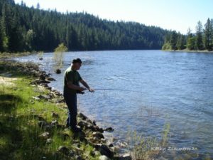 Fishing on the Clearwater River near Syringa